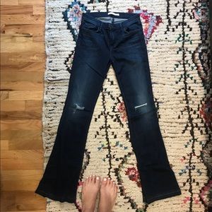 J brand riot distressed flare jeans in Martini wash